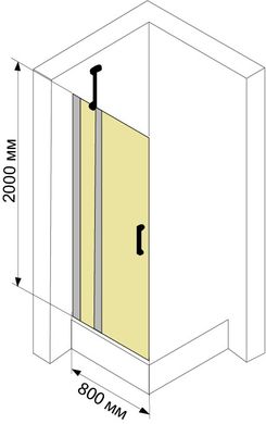 Душові Двері в нішу 80 см розпашні HUPPE Classics 2 C23104.069.321 в душову