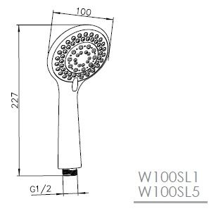 Ручний душ / лійка 100мм, IMPRESE W100SL1