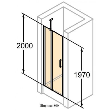 Душові Двері в нішу 80 см розпашні HUPPE Classics 2 C23204.069.321 в душову