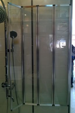 Складная Ширма на ванну 89 см 4х элементная прозрачная EGER 599-110 шторка для ванны