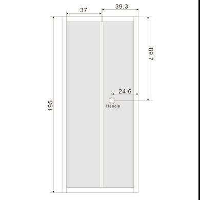Дверь в нишу 80 см Bifold складные EGER 599-163-80(h) в душевую