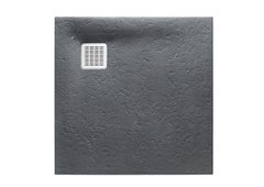 Каменный поддон для душа 80*80см Roca Terran AP10332032001200 цвет серый шифер