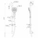Душевая штанга L-80 см стойка с лейкой, IMPRESE f03800101DQ